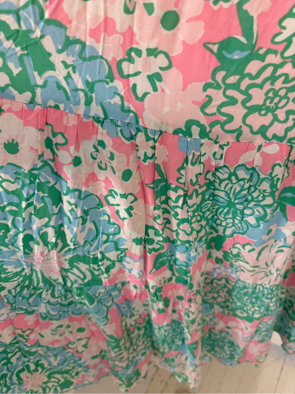 Lilly Pulitzer Pink and Green Floral Maxi One-Piece - Picture 6 of 6